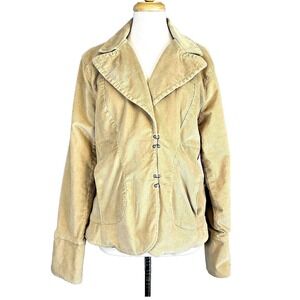 Vintage Tommy Hilfiger Denim Women's Corduroy‎ Blazer Jacket Tan Camel 90s XL